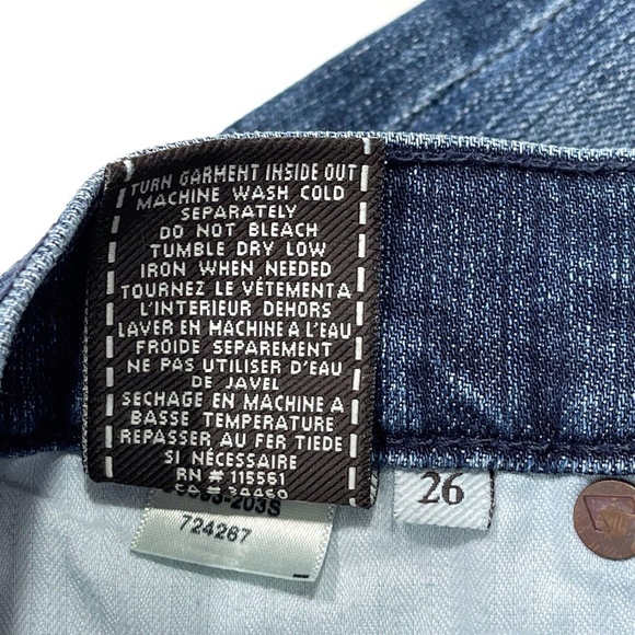 7 For All Mankind Women’s Size 26 Blue Rickie Boyfriend Jeans Button Fly Denim - Picture 8 of 12